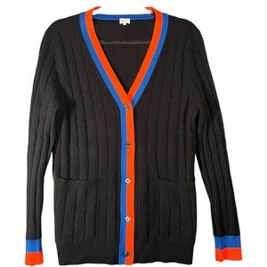 Kule The Sinclair Cardigan Black Small V Neck Cashmere Button Up